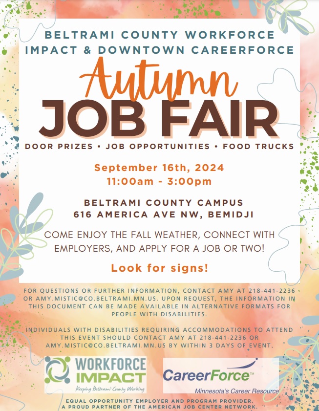 Autumn Job Fair at Beltrami County Campus @ Beltrami County Campus